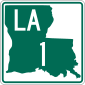 Louisiana state route marker