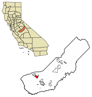 Location of Fairmead in Madera County, California.
