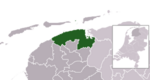 Location of Noardeast-Fryslân