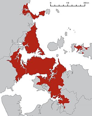 Map of the Auckland urban area, 2009, cropped