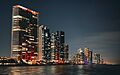 Miami skyline from the ocean