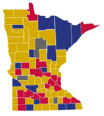 Minnesota Republican Presidential Caucuses Election Results by County, 2016