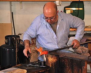 Murano making a Glass Horse