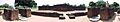 Panaromic view of the buddha statue and other monuments