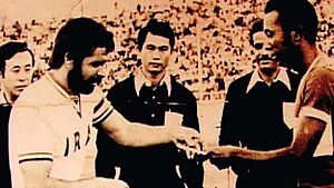 Parviz Ghelichkhani and Abdul Ghafoor at the 1974 Asian Games, Iran vs Pakistan