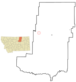 Location of Dodson, Montana