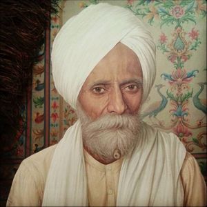 Portrait painting of the late Gian Singh Naqqash by his son, G.S. Sohan Singh.jpg