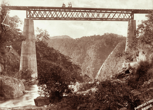 Queensland State Archives 2216 Surprise Creek Bridge CairnsHerberton Railway 1897