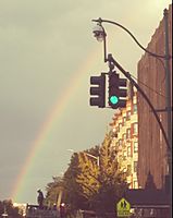 Rainbow over Malcolm X Boulevard