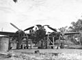 Repairs to P-38 by 459th Fighter Squadron at Chittagong, India - January 1945