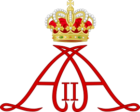 Royal Monogram of Prince Albert II of Monaco, Variant.svg
