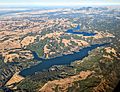 San Pablo and Briones Reservoirs aerial
