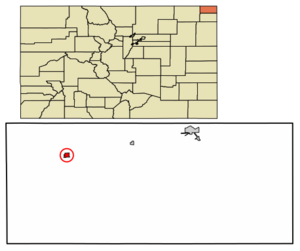 Location within Sedgwick County and Colorado