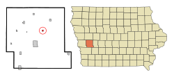 Location of Kirkman, Iowa