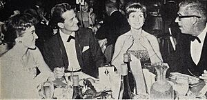 Shirley and Pat Boone, Debbie Reynolds and Harry Karl, 1960