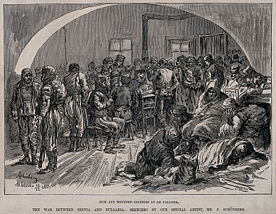Sick and wounded soldiers at Ak Palanka by JN Schonberg - Courtesy of the Wellcome Collection