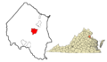 Stafford County Virginia incorporated and unincorporated areas Stafford Courthouse highlighted
