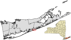 Location within Suffolk County and the state of New York.
