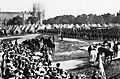 Troops assemble at the Dexter Training Ground in Providence on July 25, 1917