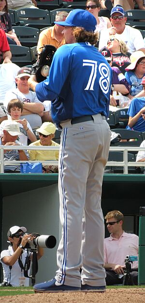 Tyson Brummett pitching for 2013 Blue Jays spring training