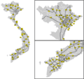 Vietnam Expressway map - Numbered