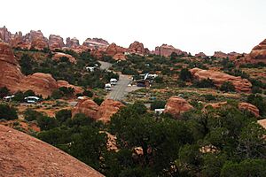 View of Devils Garden Campground from the southeast, Arches National Park, 2005