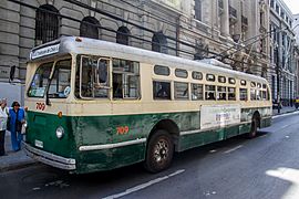 1952 Pullman trolleybus in Valparaíso in 2014