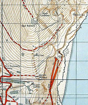 1961 Military Map of Gibraltar (south east)