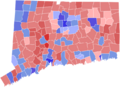 2018 Connecticut gubernatorial election results map by municipality