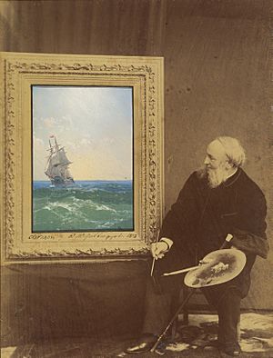 Aivazovsky Met photo with oil painting