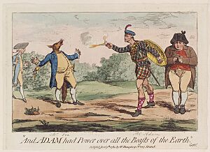 And Adam had power over all the beasts of the earth by James Gillray