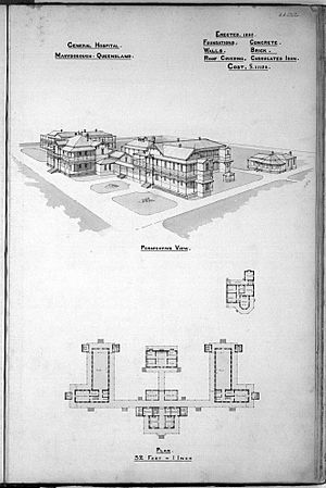 Architectural Plan of the Maryborough Base Hospital, 1888