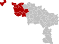 Arrondissement Tournai-Mouscron Belgium Map