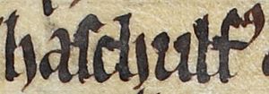 Ascall mac Ragnaill (British Library Royal MS 13 B VIII, folio 46v)