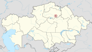 Location of Astana