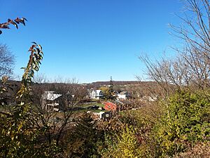 View of Bowmansville from the Bowmansville Service Plaza
