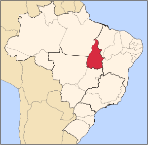 Location of State of Tocantins in Brazil
