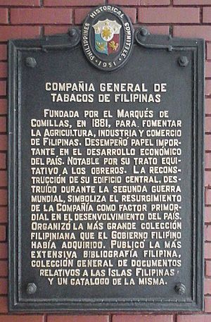 Compañia General de Tabacos de Filipinas Historical Marker