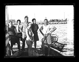 Crew of the "Gullmarn", King's Wharf, Newcastle, NSW, 29 April 1932