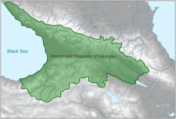 Claimed borders of the Democratic Republic of Georgia