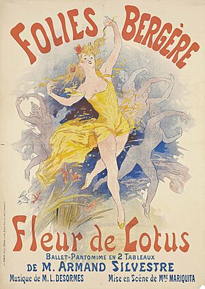 Folies Bergère, Fleur de Lotus, 1893, by Jules Chéret