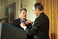 GHW Bush presents Reagan Presidential Medal of Freedom 1993