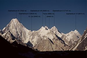 Gasherbrum group westfaces annotated