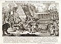 Gravure anglaise propagande contre Louisbourg et la Canada francais en 1755