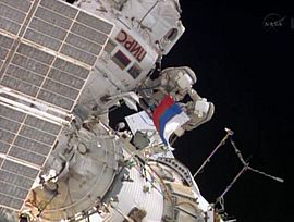 ISS-36 EVA-5 (la) Fyodor Yurchikhin and Alexander Misurkin