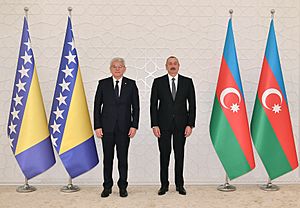 Ilham Aliyev met with Member of Presidency of Bosnia and Herzegovina Šefik Džaferović 02