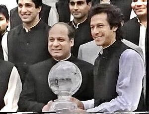 Imran Khan at the 1992 Cricket World Cup Ceremony