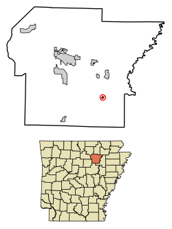 Location of Oil Trough in Independence County, Arkansas.