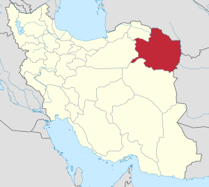 Location of Khorasan-e Razavi province in Iran