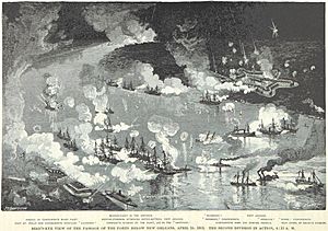 J.O. Davidson, Battle of Forts Jackson and St. Philip